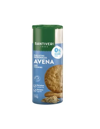 GALLETAS INTEGRALES AVENA 0% azucares 190gr. SANTIVERI