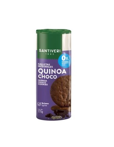 GALLETAS INTEGRALES QUINOA CHOCO 0% azucares 175g SANTIVERI