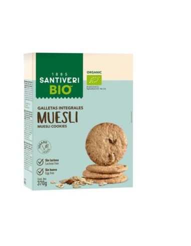 GALLETAS DIGESTIVE MUESLI 2 Paquetes 370gr. BIO SANTIVERI