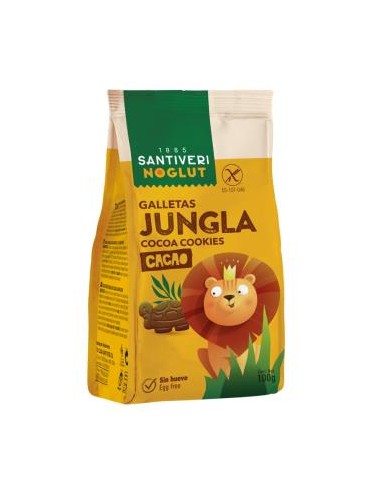 NOGLUT GALLETAS JUNGLA CACAO 100gr. SANTIVERI