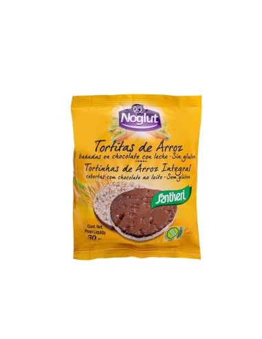 NOGLUT TORTITAS DE ARROZ CHOCO CON LECHE 2ud 30gr SANTIVERI