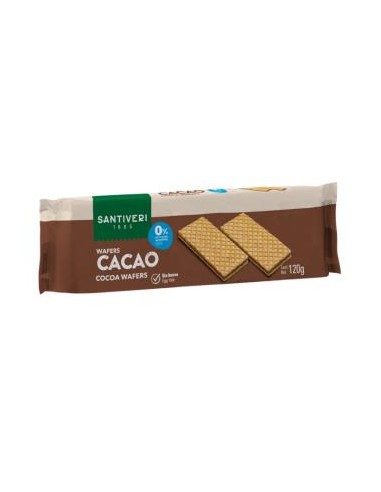 WAFERS DE CACAO 0% azucares 120gr. SANTIVERI