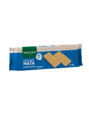 WAFERS SABOR NATA 0% azucares 120gr. SANTIVERI