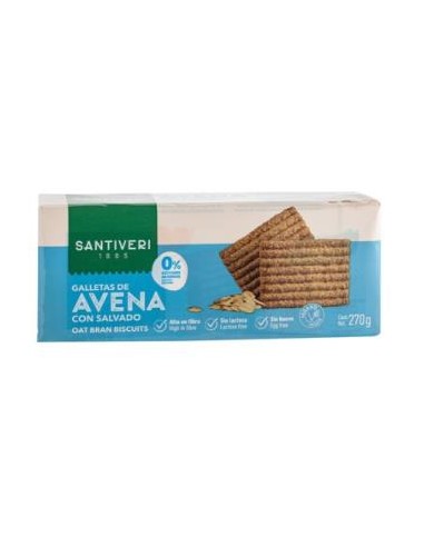 GALLETAS DE AVENA con salvado 270gr. SANTIVERI