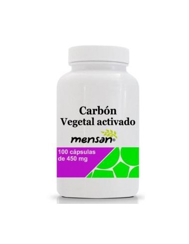 CARBON VEGETAL activado 450mg 100cap. MENSAN