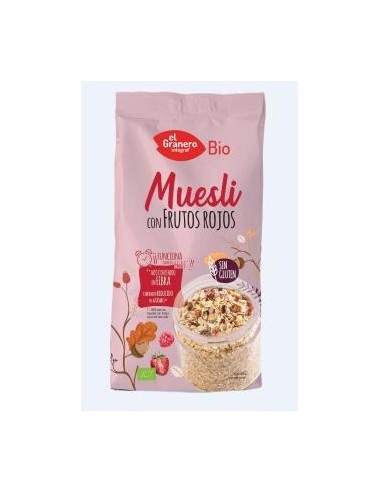 MUESLI con frutos rojos 375gr. BIO SG VEGAN EL GRANERO