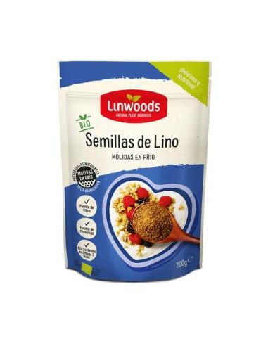 SEMILLAS DE LINO molidas 200gr. BIO LINWOODS