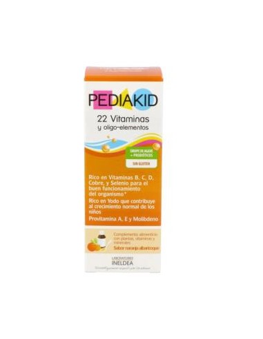 PEDIAKID 22 vitaminas-oligoelementos jarabe 250ml. INELDEA