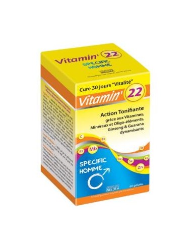 VITAMIN 22 vitaminas-oligo-plantas hombre 60cap. INELDEA