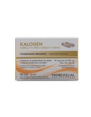 KALOGEN CAPS FORTALECEDO cabello y uñas 30caps HIDROTELIAL