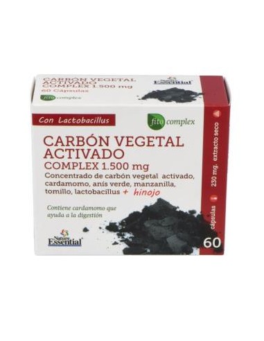 CARBON VEGETAL ACTIVO complex 60cap. NATURE ESSENTIAL