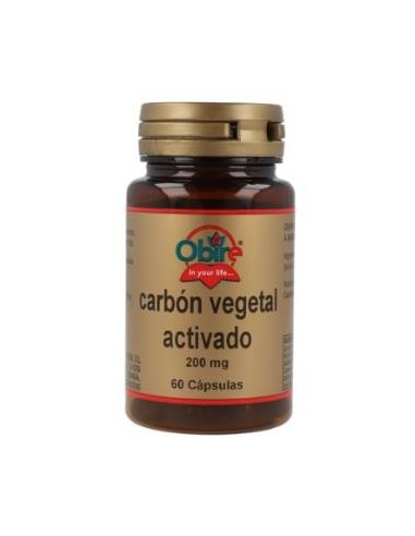 CARBON VEGETAL activado 200mg 60cap. OBIRE