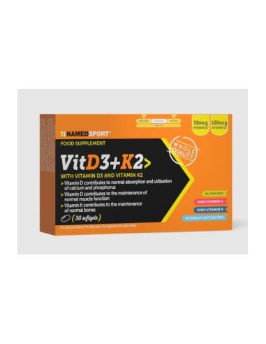 VITAMINA D3+K2 30comp. NAMED SPORT