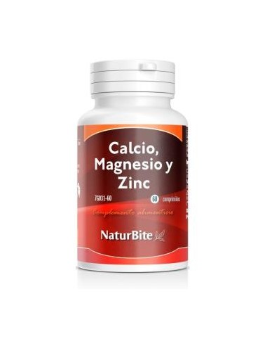 CALCIO MAGNESIO Y ZINC 1450mg. 60comp. NATURBITE