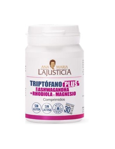 TRIPTOFANO PLUS con ashwagandha+rhodiola+MG 60comp ANA MARIA LAJUSTICIA