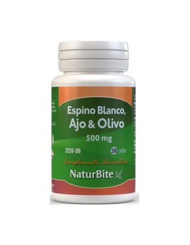 ESPINO BLANCO + AJO + OLIVO 100perlas NATURBITE