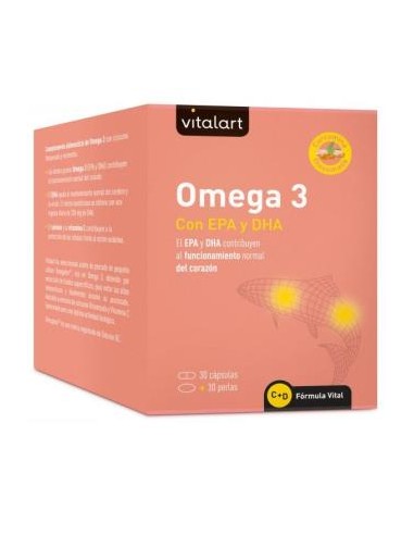 VITALART OMEGA 3 EPA+DHA 30cap+30perlas.