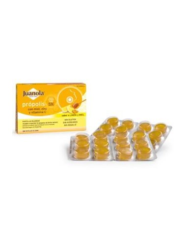 JUANOLA PASTILLAS PROPOLIS miel-zinc-vit. C 24ud.