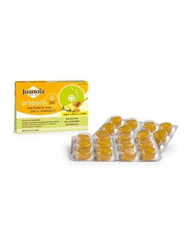 JUANOLA PASTILLAS PROPOLIS hedera-miel 24ud