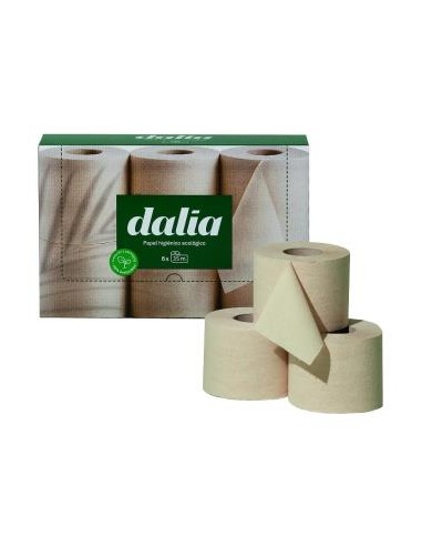 PAPEL HIGIENICO DOBLE CAPA sin blanquear 6roll BIO DALIA