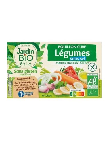 CALDO DE VERDURAS sin sal 8cubitosx9gr. BIO SG JARDIN BIO