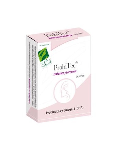 PROBITEC embarazo y lactancia 30perlas CIEN POR CIEN NATURAL