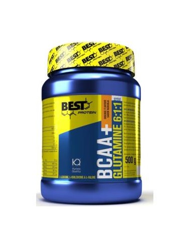 BCAA+GLUTAMINA naranja 500gr. BEST PROTEIN