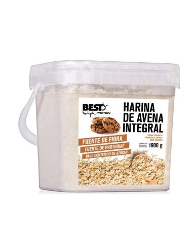 HARINA DE AVENA integral cookies 1900gr. BEST PROTEIN