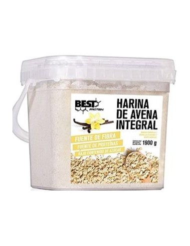 HARINA DE AVENA integral vainilla 1900gr. BEST PROTEIN