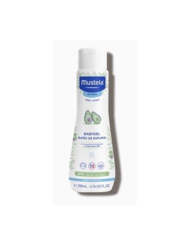 BABYGEL baño de espuma bebe-niño 200ml. MUSTELA