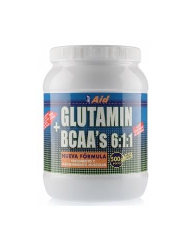 GLUTAMIN + BCAA sabor limon 500gr. JUST AID