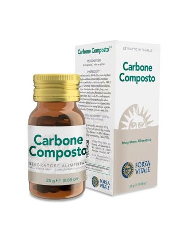 CARBONE COMPOSTO 25gr.comprimidos FORZA VITALE