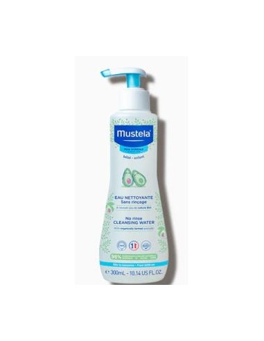 AGUA LIMPIADORA sin aclarado bebe-niño 300ml. MUSTELA