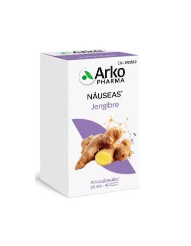 JENGIBRE 40arkocapsulas. BIO ARKOPHARMA