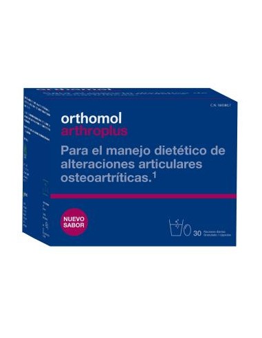 ORTHOMOL ARTHRO PLUS 30sbrs.granulado y 30cap.