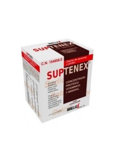 SUPTENEX chocolate 15 sobres WALLAX FARMA