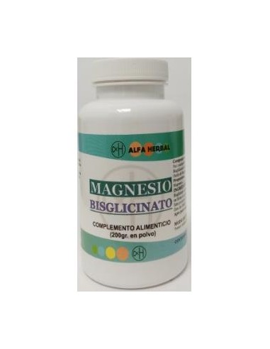 MAGNESIO BISGLICINATO polvo 200gr. ALFA HERBAL