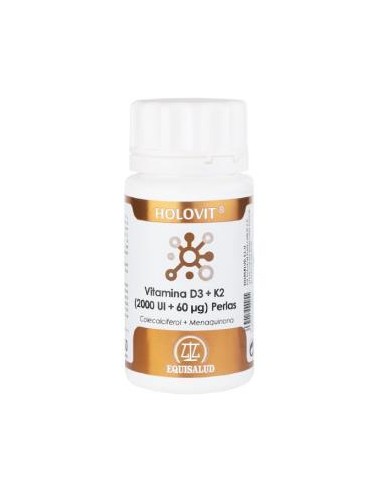 HOLOVIT VITAMINA D3 2.000 UI + K2 60 Âµg 50 perlas EQUISALUD