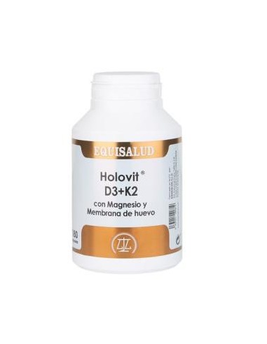 HOLOVIT D3+K2 con magnesio y membrana huevo 180cap EQUISALUD