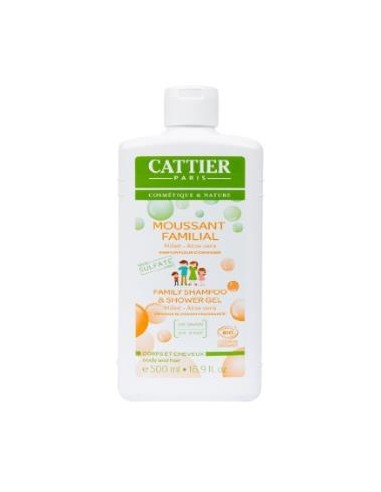 GEL DE DUCHA Y CHAMPU FAMILIAR sin sulfatos 500ml. CATTIER