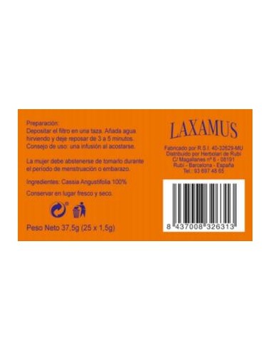 LAXAMUS infusion 25sbrs.** HERBOLARI DE RUBI