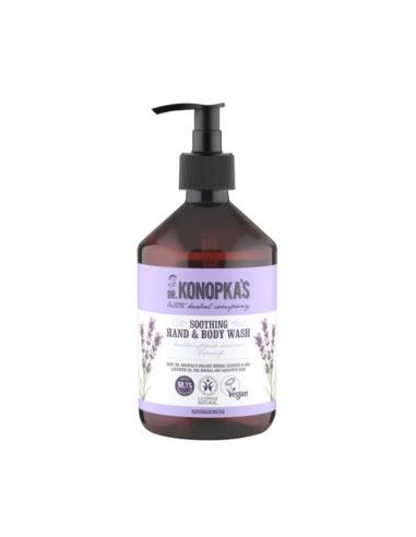 JABON DE MANOS Y CUERPO calmante 500ml. VEGAN DR. KONOPKAS