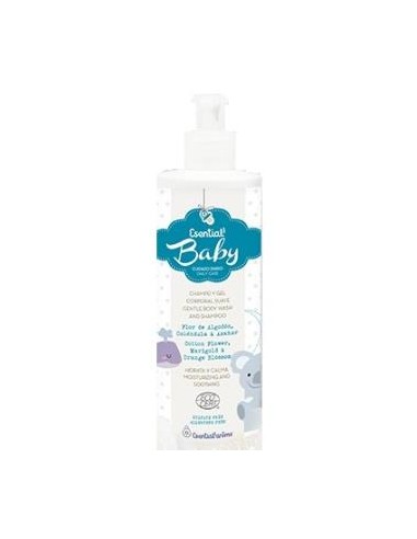 CHAMPU Y GEL corporal suave BEBE 300ml. ESENTIAL AROMS