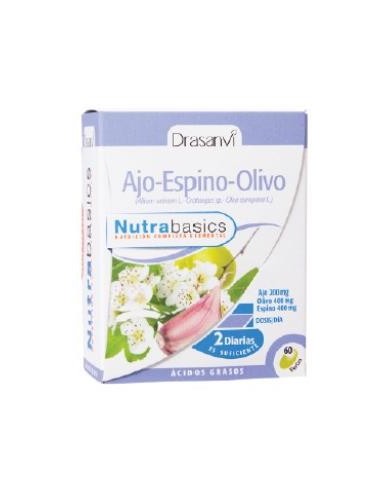 NUTRABASICS AJO-ESPINO-OLIVO 60perlas DRASANVI