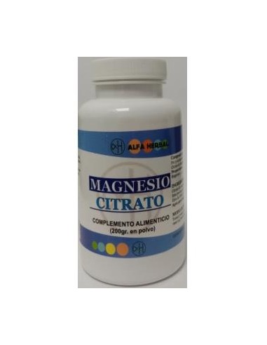 MAGNESIO CITRATO polvo 200gr. ALFA HERBAL