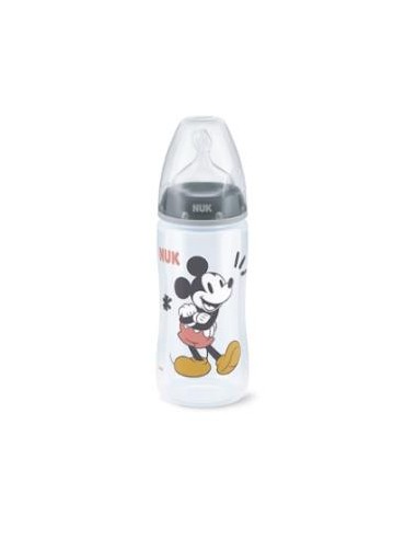 BIBERON MICKEY ROJO FC+ PP TC 6-18 silicona 300ml.** NUK