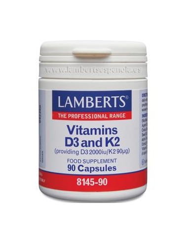 VITAMINA D3 2000ui+K2 90mcg 90cap. LAMBERTS