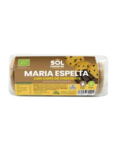 GALLETAS MARIA DE ESPELTA Y CHOCOLATE 200gr. SOLNATURAL