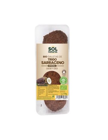 GALLETAS DE TRIGO SARRACENO COCO CACAO 175gr. SOLNATURAL