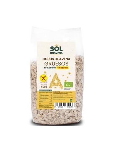 COPOS DE AVENA integral gruesos 500gr. BIO SG SOLNATURAL